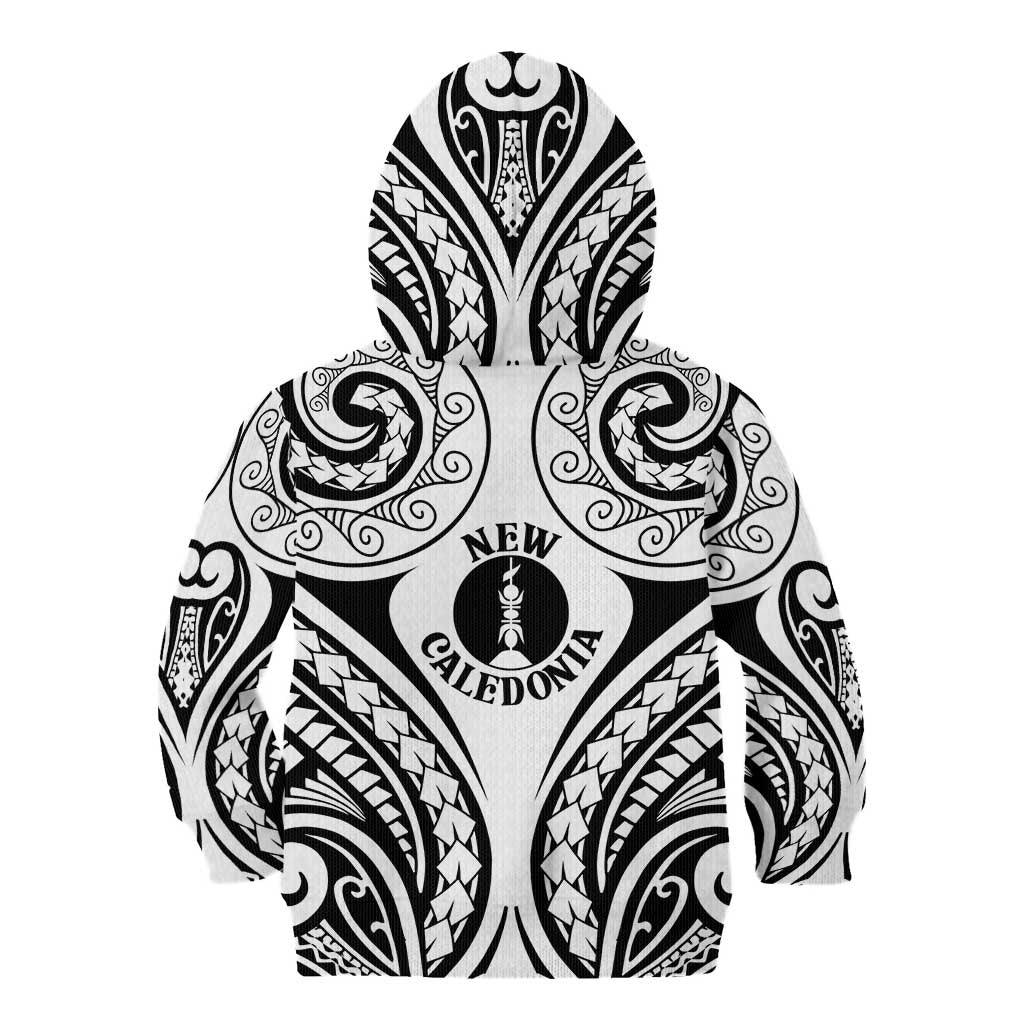 New Caledonia Day Kid Hoodie Polynesian Curves White Color - Polynesian Pride