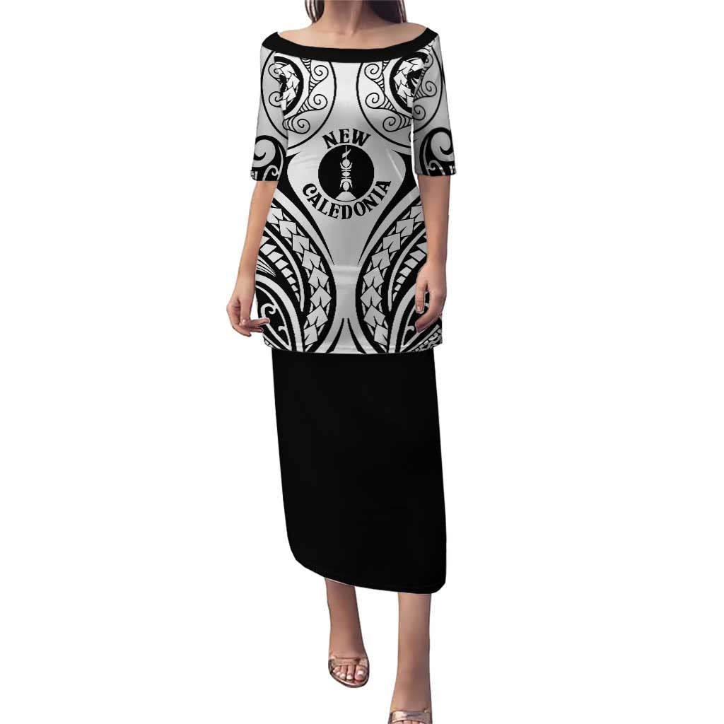 New Caledonia Day Puletasi Polynesian Curves White Color - Polynesian Pride