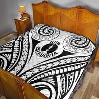 New Caledonia Day Quilt Polynesian Curves White Color - Polynesian Pride