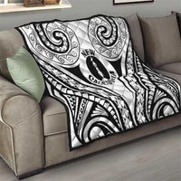 New Caledonia Day Quilt Polynesian Curves White Color - Polynesian Pride