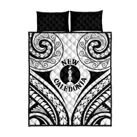 New Caledonia Day Quilt Bed Set Polynesian Curves White Color - Polynesian Pride