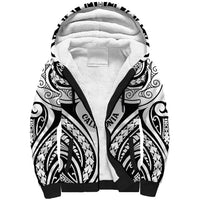 New Caledonia Day Sherpa Hoodie Polynesian Curves White Color - Polynesian Pride