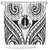 New Caledonia Day Shower Curtain Polynesian Curves White Color - Polynesian Pride