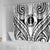 New Caledonia Day Shower Curtain Polynesian Curves White Color - Polynesian Pride