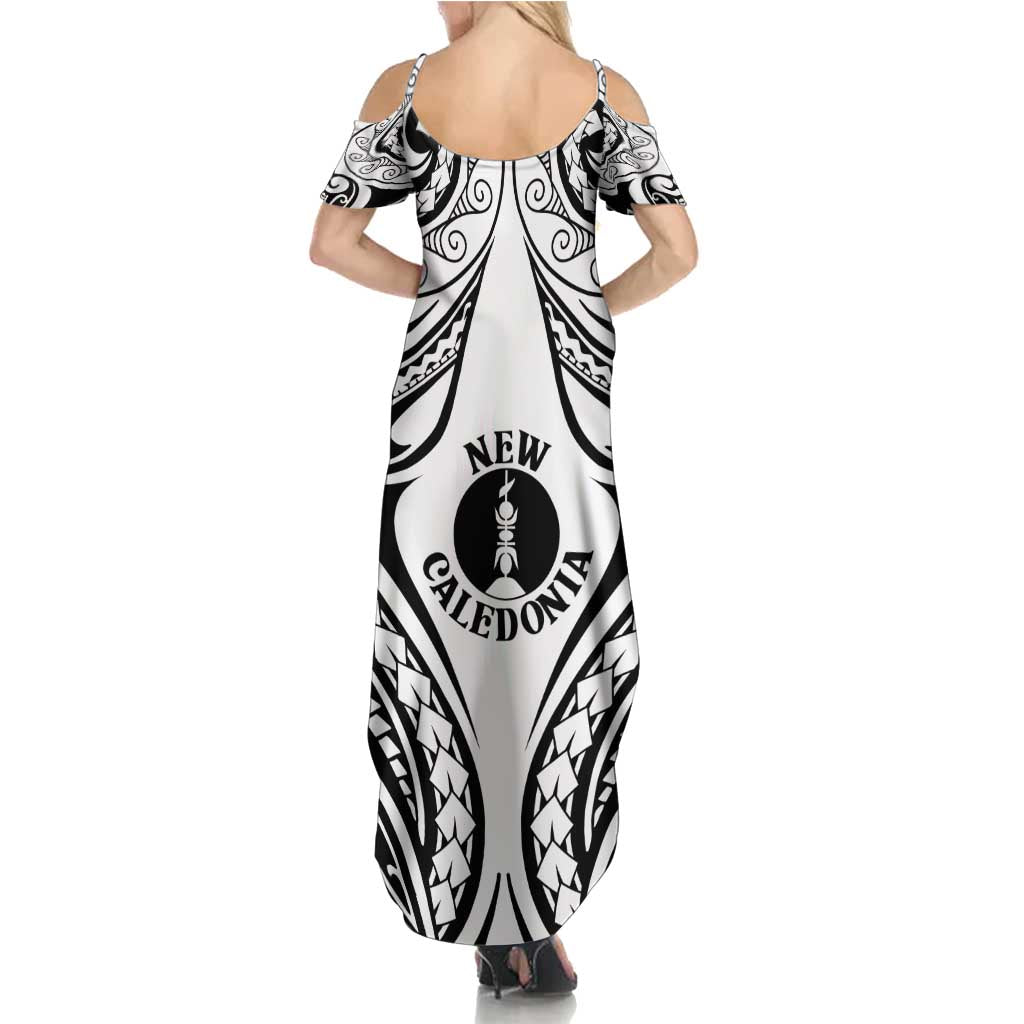 New Caledonia Day Summer Maxi Dress Polynesian Curves White Color - Polynesian Pride