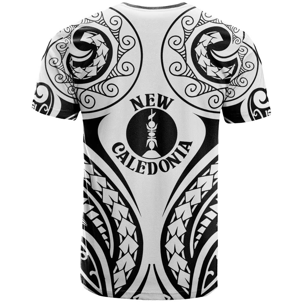 New Caledonia Day T Shirt Polynesian Curves White Color - Polynesian Pride