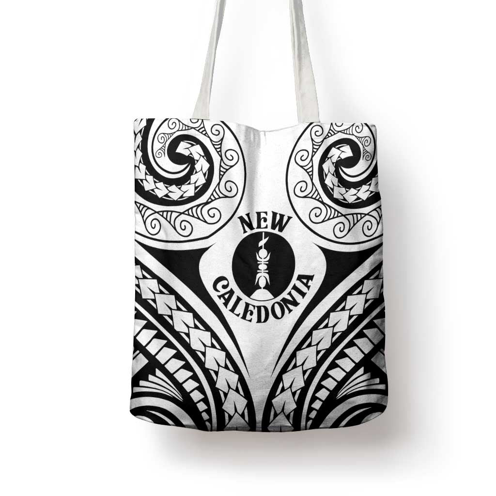 New Caledonia Day Tote Bag Polynesian Curves White Color - Polynesian Pride