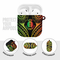 New Caledonia Day AirPods Case Polynesian Curves Reggae Color - Polynesian Pride