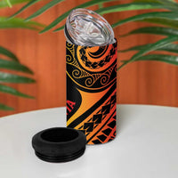 New Caledonia Day 4 in 1 Can Cooler Tumbler Polynesian Curves Reggae Color - Polynesian Pride