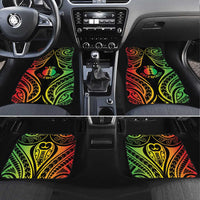 New Caledonia Day Car Mats Polynesian Curves Reggae Color - Polynesian Pride