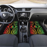 New Caledonia Day Car Mats Polynesian Curves Reggae Color - Polynesian Pride