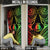 New Caledonia Day Door Cover Polynesian Curves Reggae Color - Polynesian Pride