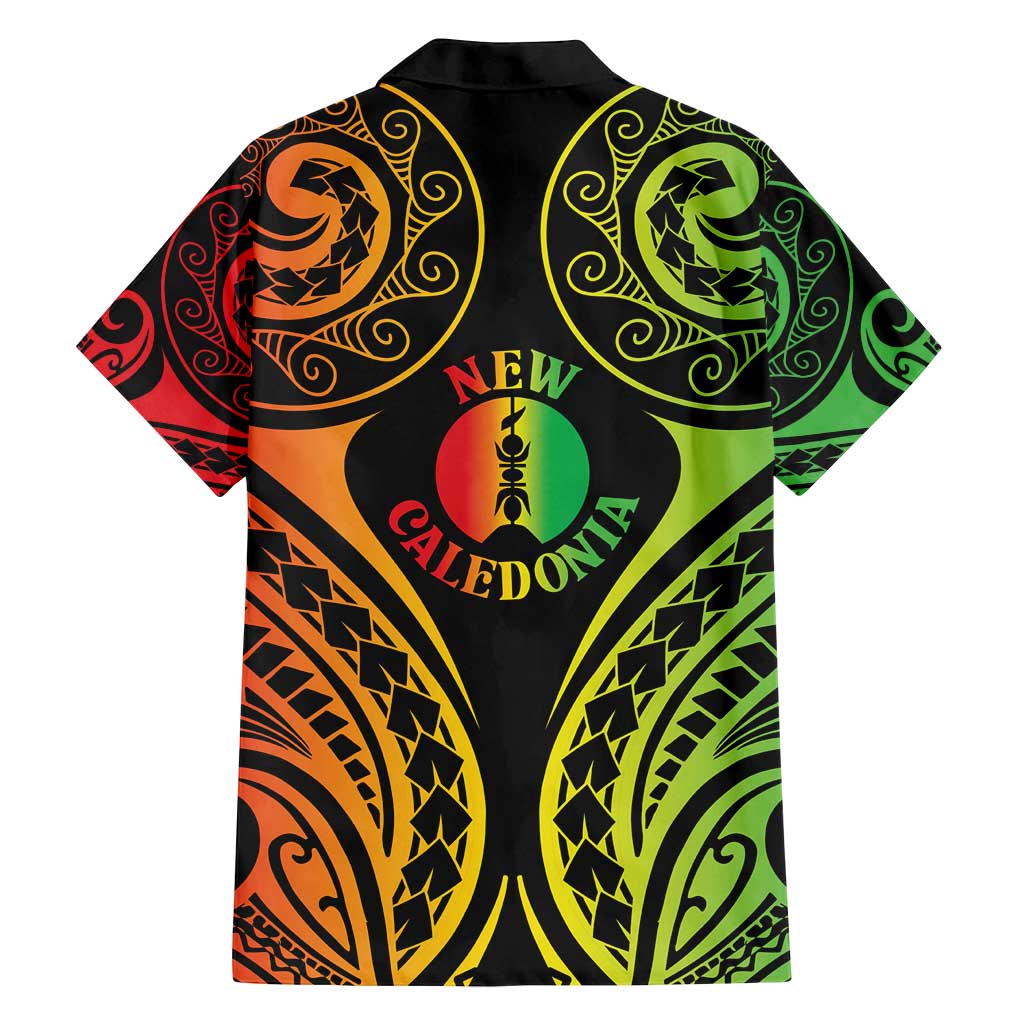 New Caledonia Day Family Matching Long Sleeve Bodycon Dress and Hawaiian Shirt Polynesian Curves Reggae Color - Polynesian Pride