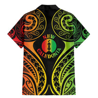 New Caledonia Day Family Matching Mermaid Dress and Hawaiian Shirt Polynesian Curves Reggae Color - Polynesian Pride