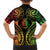 New Caledonia Day Family Matching Short Sleeve Bodycon Dress and Hawaiian Shirt Polynesian Curves Reggae Color - Polynesian Pride