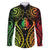 New Caledonia Day Family Matching Tank Maxi Dress and Hawaiian Shirt Polynesian Curves Reggae Color - Polynesian Pride