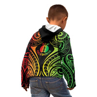 New Caledonia Day Kid Hoodie Polynesian Curves Reggae Color - Polynesian Pride