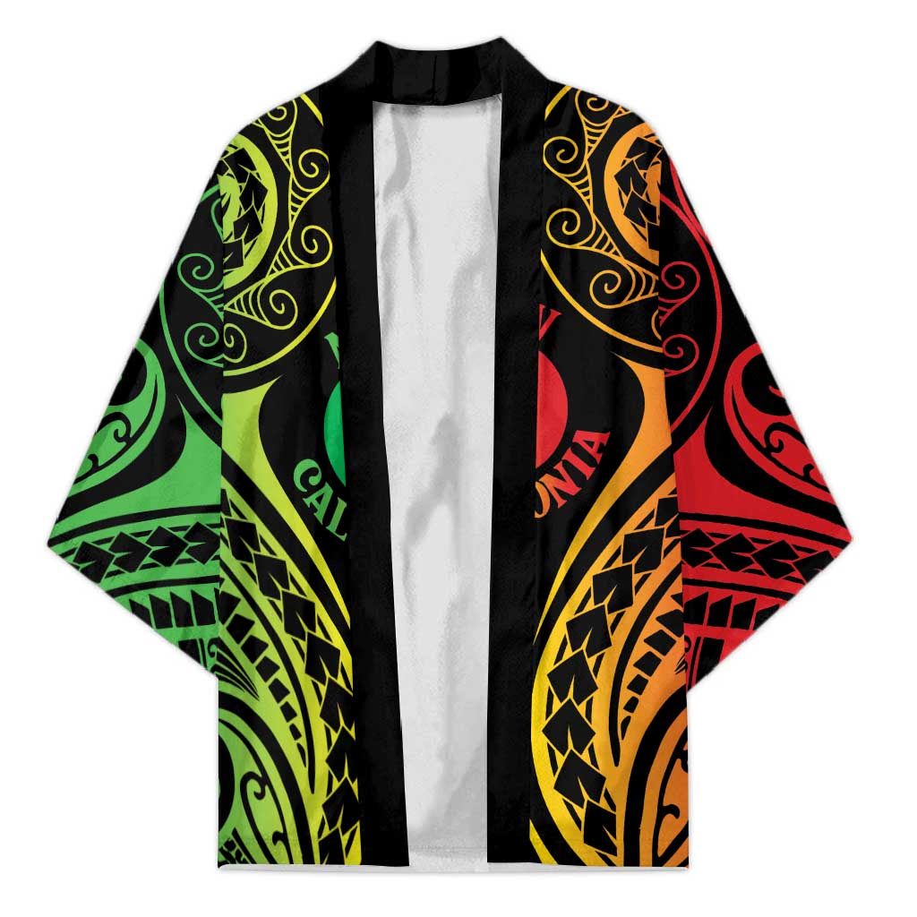 New Caledonia Day Kimono Polynesian Curves Reggae Color - Polynesian Pride
