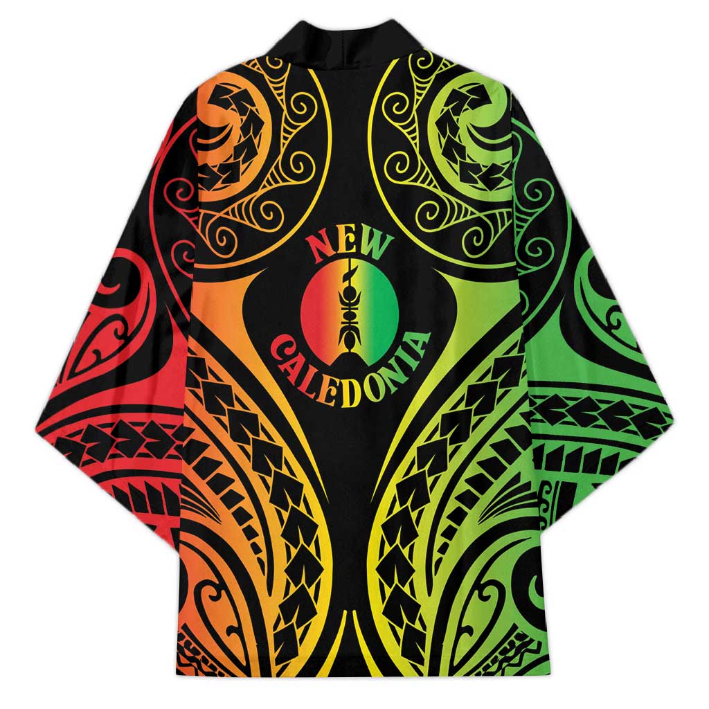 New Caledonia Day Kimono Polynesian Curves Reggae Color - Polynesian Pride