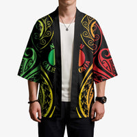 New Caledonia Day Kimono Polynesian Curves Reggae Color - Polynesian Pride