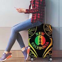 New Caledonia Day Luggage Cover Polynesian Curves Reggae Color - Polynesian Pride