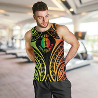 New Caledonia Day Men Tank Top Polynesian Curves Reggae Color - Polynesian Pride