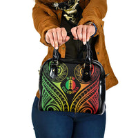 New Caledonia Day Shoulder Handbag Polynesian Curves Reggae Color - Polynesian Pride