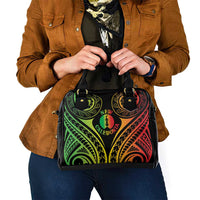 New Caledonia Day Shoulder Handbag Polynesian Curves Reggae Color - Polynesian Pride
