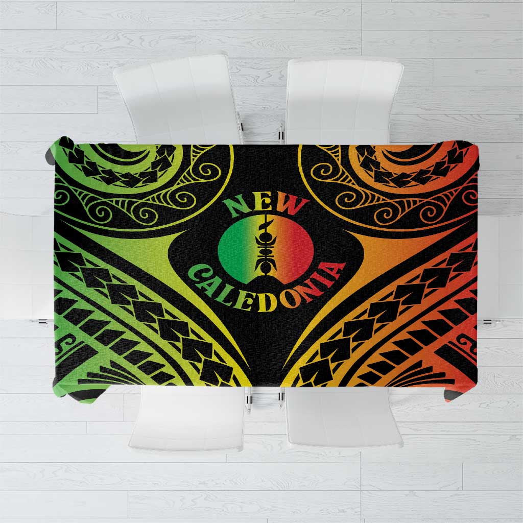 New Caledonia Day Tablecloth Polynesian Curves Reggae Color - Polynesian Pride