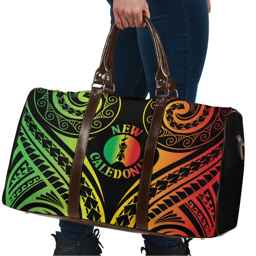 New Caledonia Day Travel Bag Polynesian Curves Reggae Color - Polynesian Pride