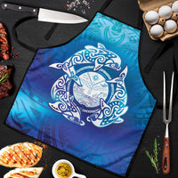 Marshall Islands Manit Day Apron Tribal Dolphin With Marshall Seal - Polynesian Pride