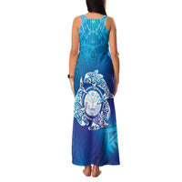 Marshall Islands Manit Day Family Matching Tank Maxi Dress and Hawaiian Shirt Tribal Dolphin With Marshall Seal - Polynesian Pride