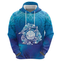 Marshall Islands Manit Day Hoodie Tribal Dolphin With Marshall Seal - Polynesian Pride