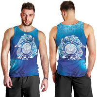 Marshall Islands Manit Day Men Tank Top Tribal Dolphin With Marshall Seal - Polynesian Pride