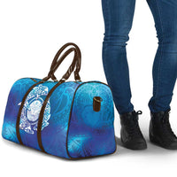 Marshall Islands Manit Day Travel Bag Tribal Dolphin With Marshall Seal - Polynesian Pride