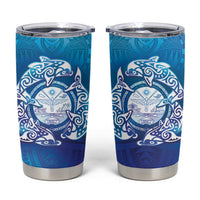 Marshall Islands Manit Day Tumbler Cup Tribal Dolphin With Marshall Seal - Polynesian Pride