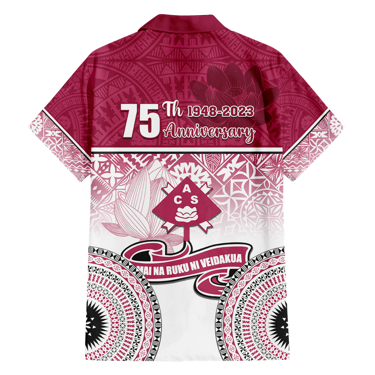 Adi Cakobau School Family Matching Puletasi Dress and Hawaiian Shirt 75th Anniversary LT05 - Polynesian Pride