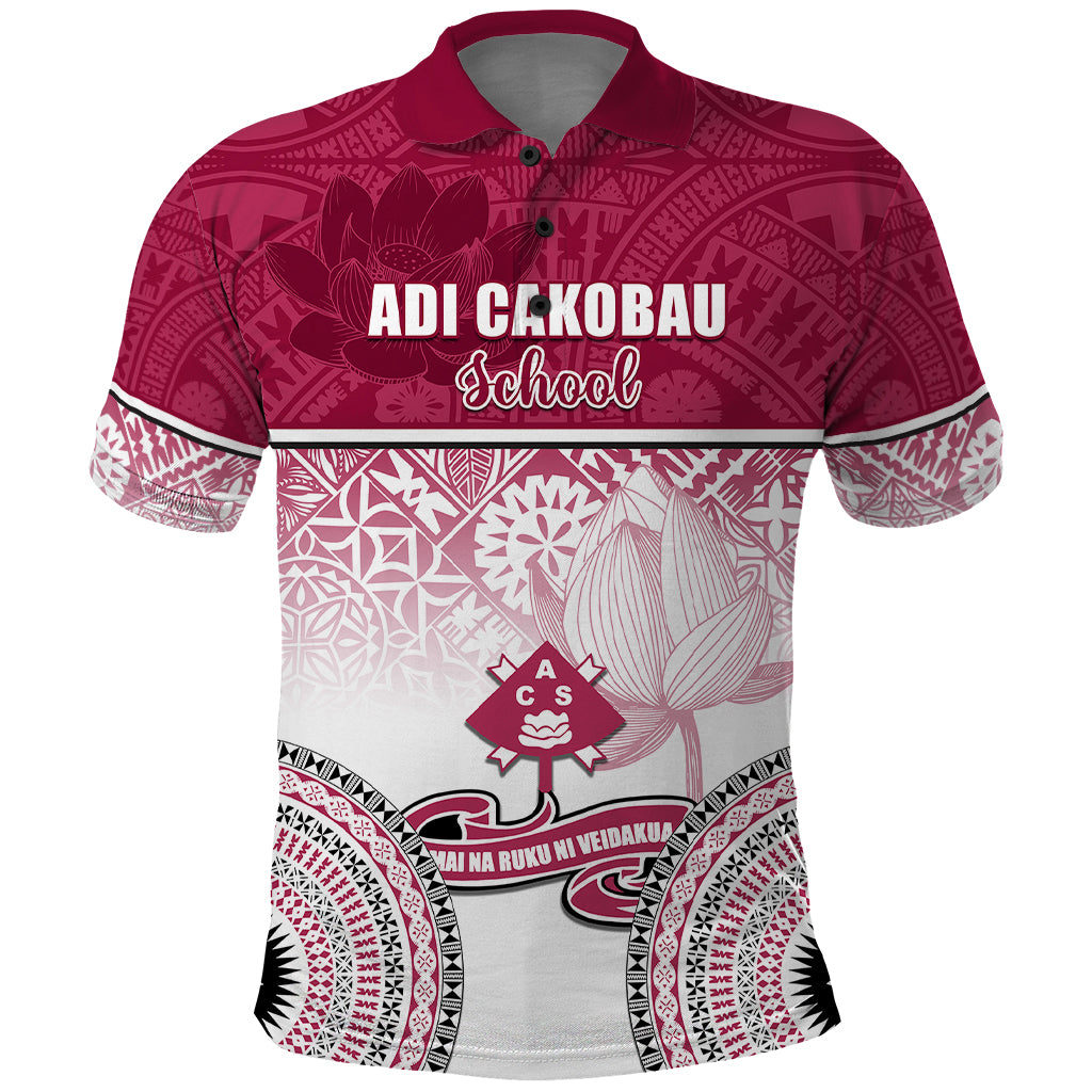 Personalized Adi Cakobau School Polo Shirt With Fijian Tapa Pattern LT05 Pink - Polynesian Pride