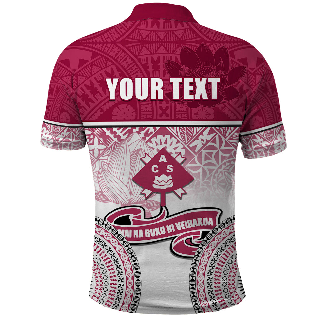 Personalized Adi Cakobau School Polo Shirt With Fijian Tapa Pattern LT05 - Polynesian Pride
