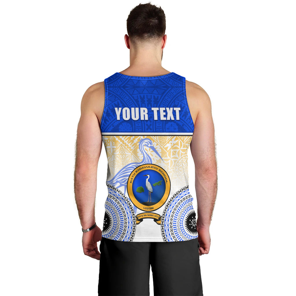 Personalized Ratu Kadavulevu School Men Tank Top With Fijian Tapa Pattern LT05 - Polynesian Pride