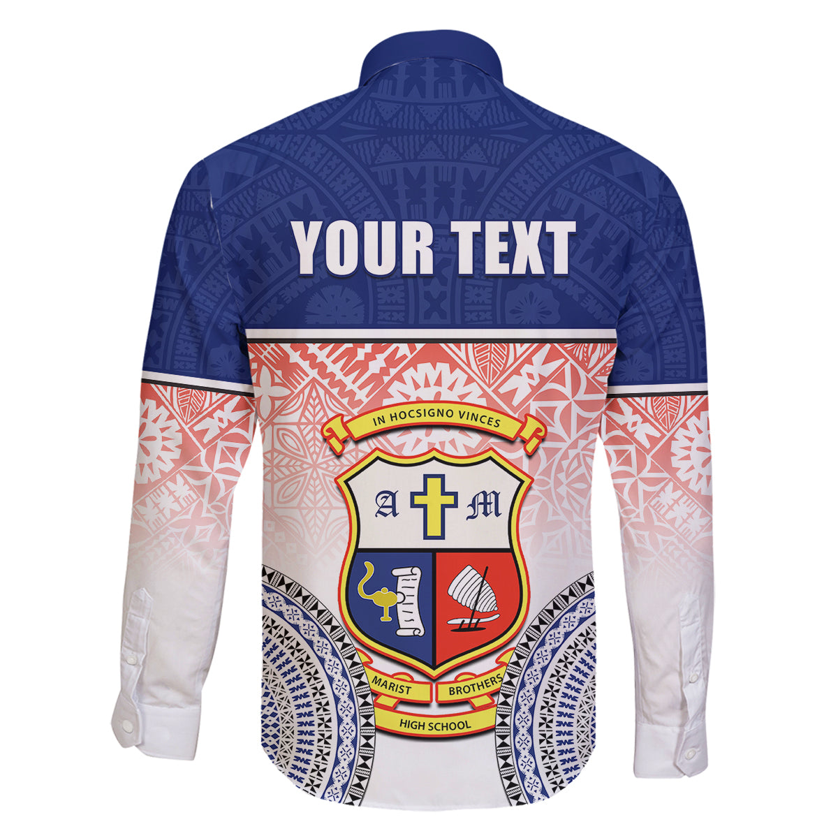 Personalized Marist Brothers High School Family Matching Off Shoulder Maxi Dress and Hawaiian Shirt With Fijian Tapa Pattern LT05 - Polynesian Pride