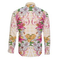 Hawaii Palaka Family Matching Puletasi and Hawaiian Shirt Yellow Tribal Pattern With Tropical Flowers - Polynesian Pride