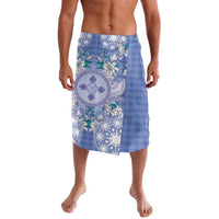 Hawaii Violet Palaka Lavalava With Tapa Pattern Tropical Flowers - Polynesian Pride