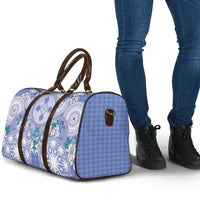 Hawaii Violet Palaka Travel Bag With Tapa Pattern Tropical Flowers - Polynesian Pride