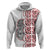 Aotearoa New Zealand Hoodie Maori Marae Pattern Tiki LT05 Zip Hoodie White - Polynesian Pride