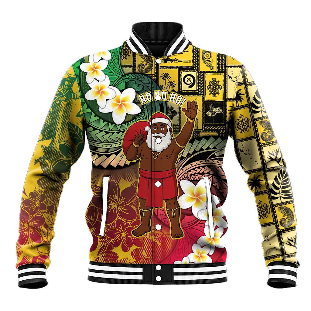 Vanuatu Christmas Baseball Jacket Ni-Van Santa Retro Style - Polynesian Pride