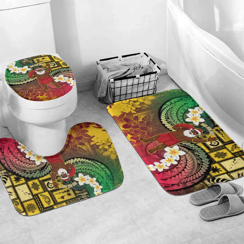 Vanuatu Christmas Bathroom Set Ni-Van Santa Retro Style - Polynesian Pride