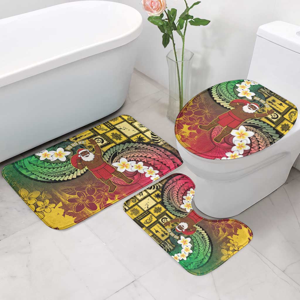 Vanuatu Christmas Bathroom Set Ni-Van Santa Retro Style - Polynesian Pride