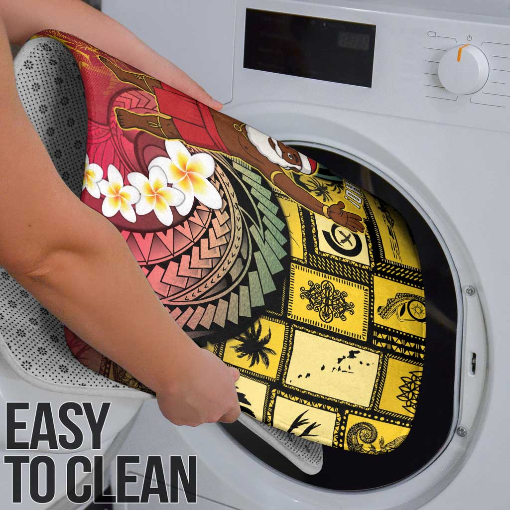 Vanuatu Christmas Bathroom Set Ni-Van Santa Retro Style - Polynesian Pride