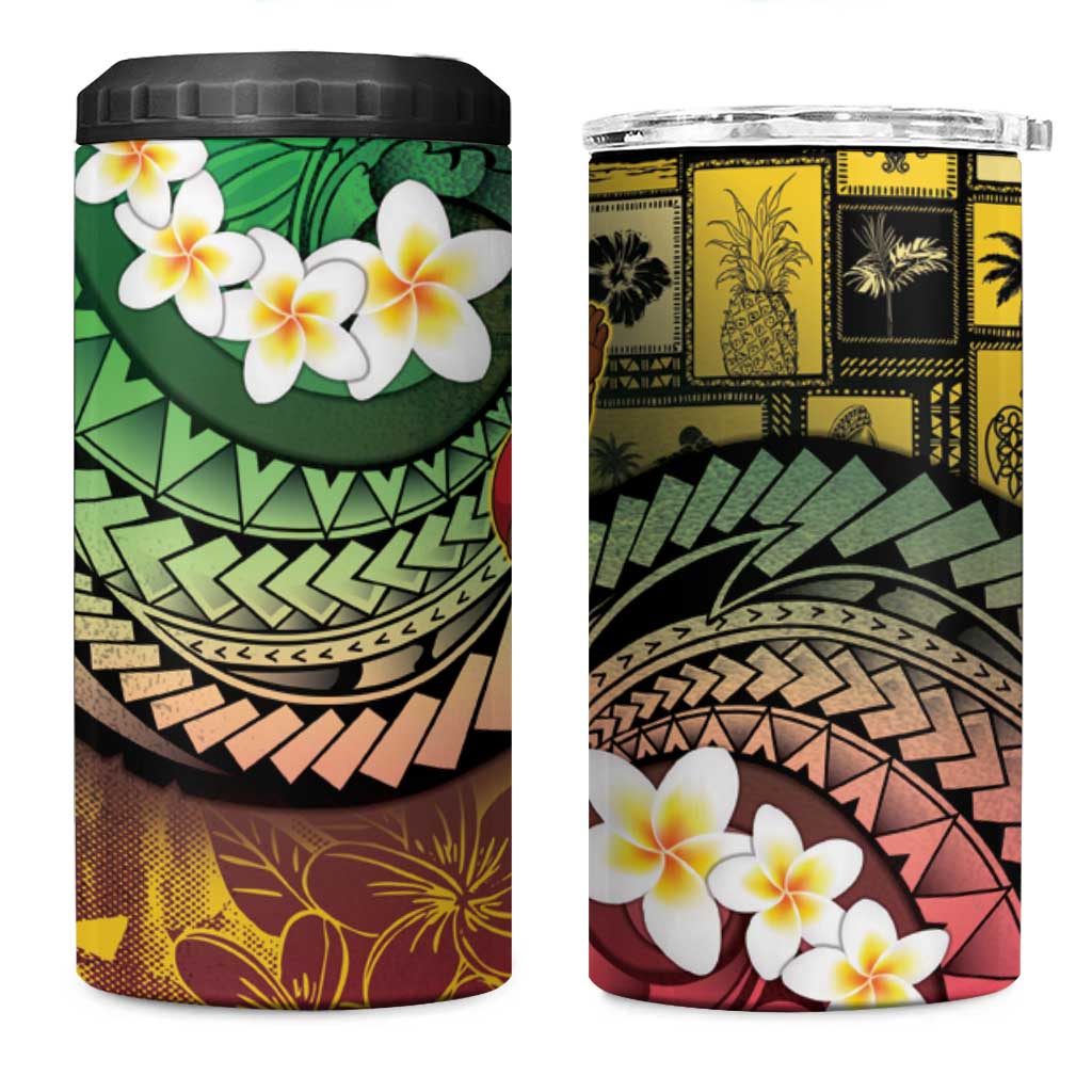 Vanuatu Christmas 4 in 1 Can Cooler Tumbler Ni-Van Santa Retro Style - Polynesian Pride